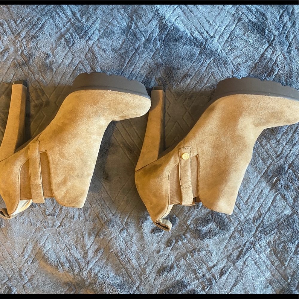 Tan Suede booties